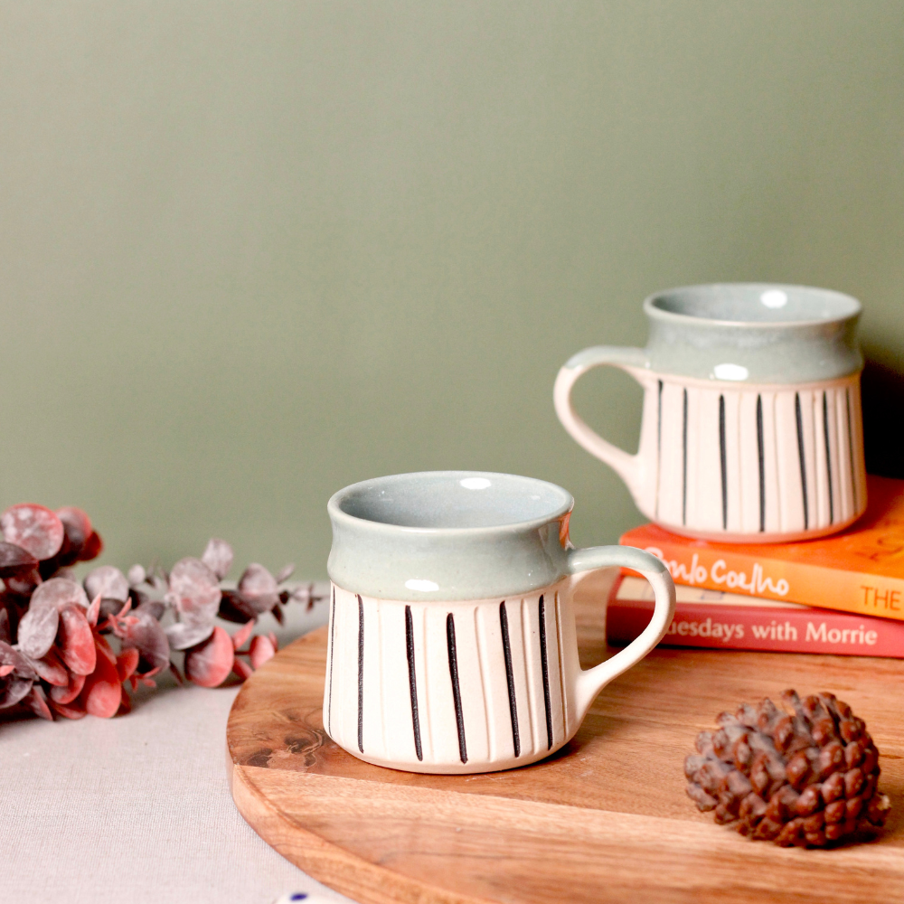 Glossy & matte mint coffee mug 
