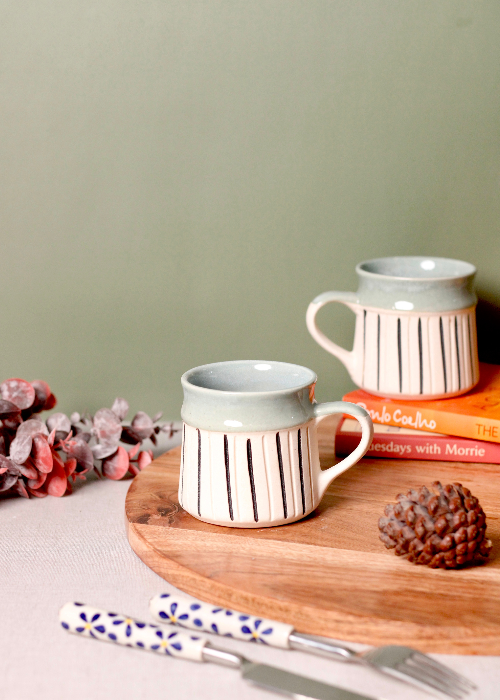 Glossy & matte mint coffee mug 