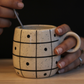 Black Polka Cuddle Mug  // Cuddle Mugs