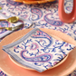 Grey Paisley Block Print Table Napkin