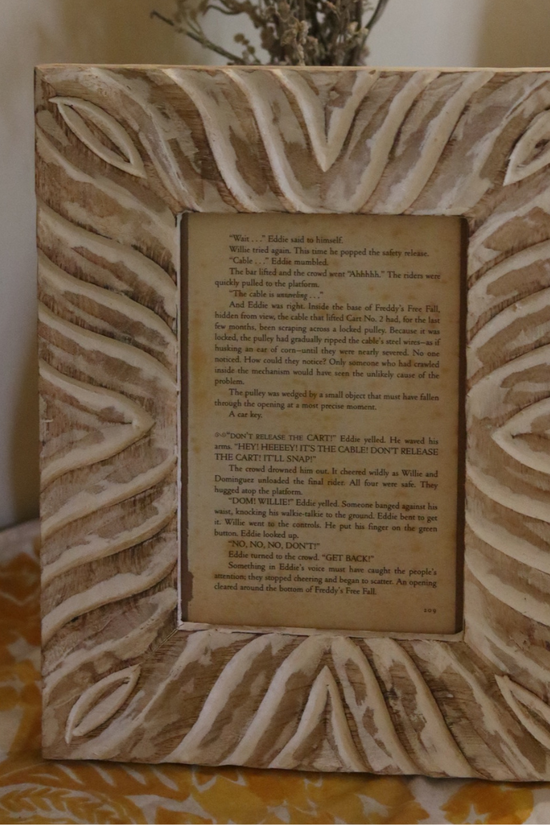 Waves Carved Wooden Frame
