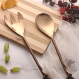 Bronze salad cutlery set 