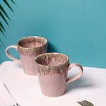 Pink Rimmed Coffee Mugs
