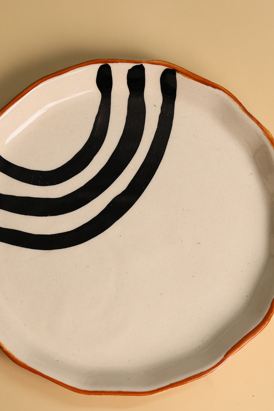 Semi Circle Abstract Plate