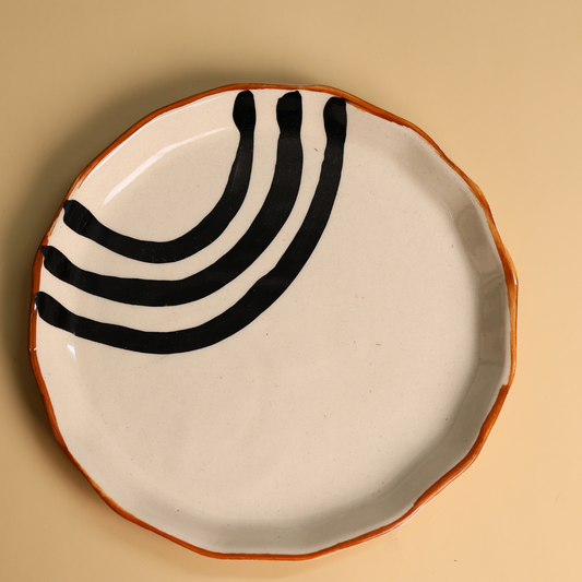 Semi Circle Abstract Plate