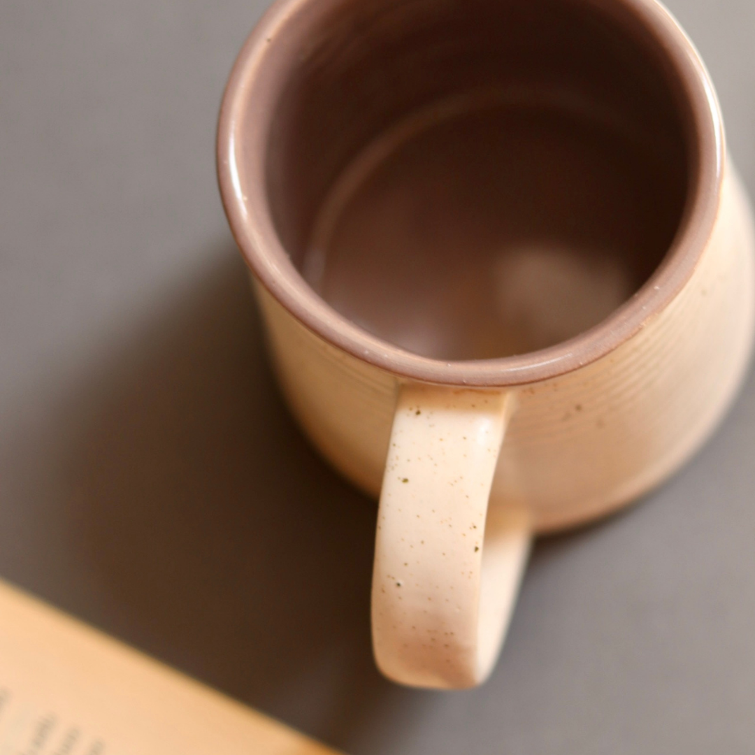 White Speckled & Grey Coffee Mug - Tall