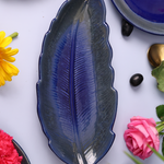Royal Blue Leaf Platter