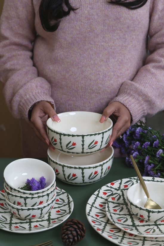 Handmade curry bowls and plates