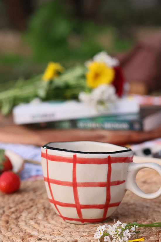 Red Checks Mug