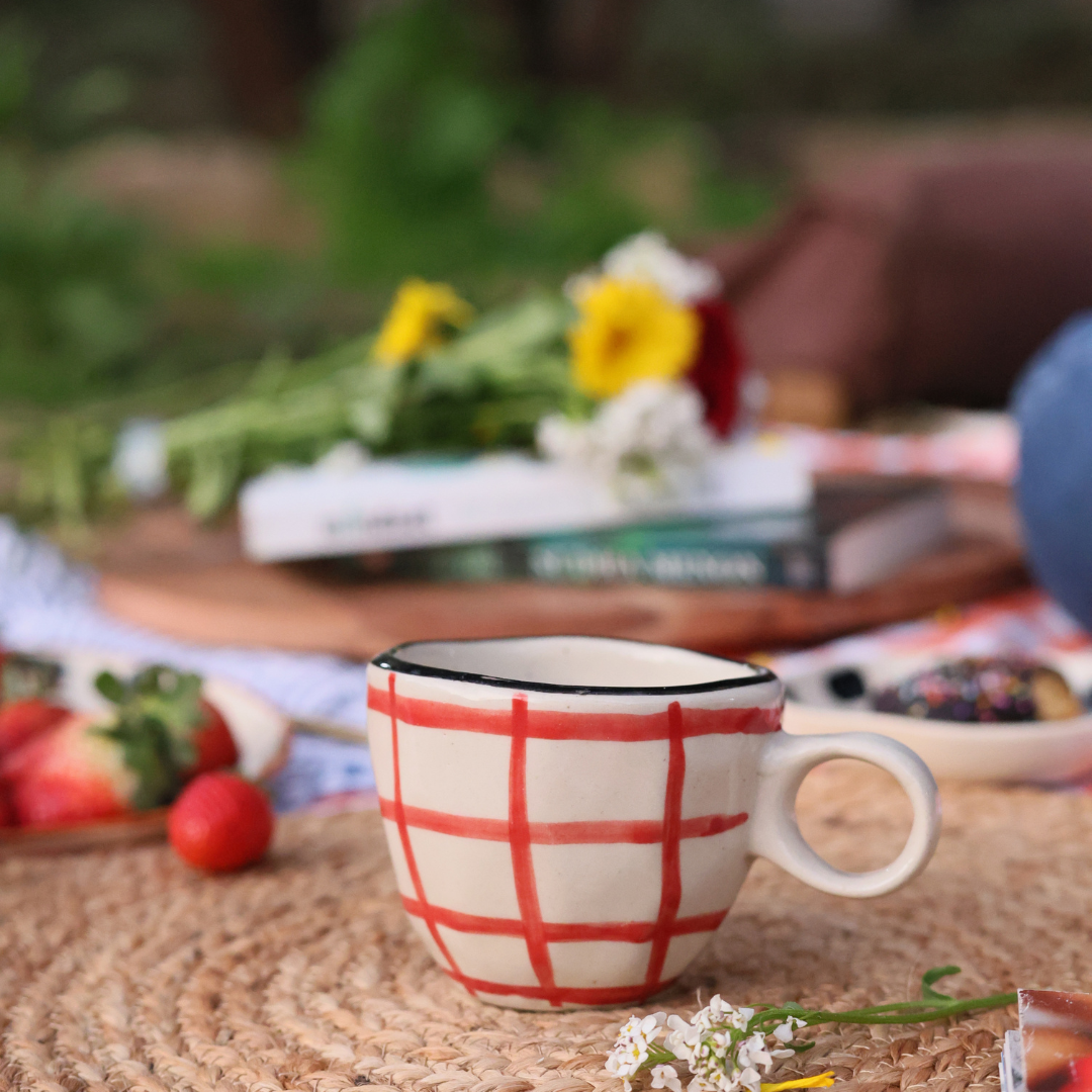 Red Checks Mug