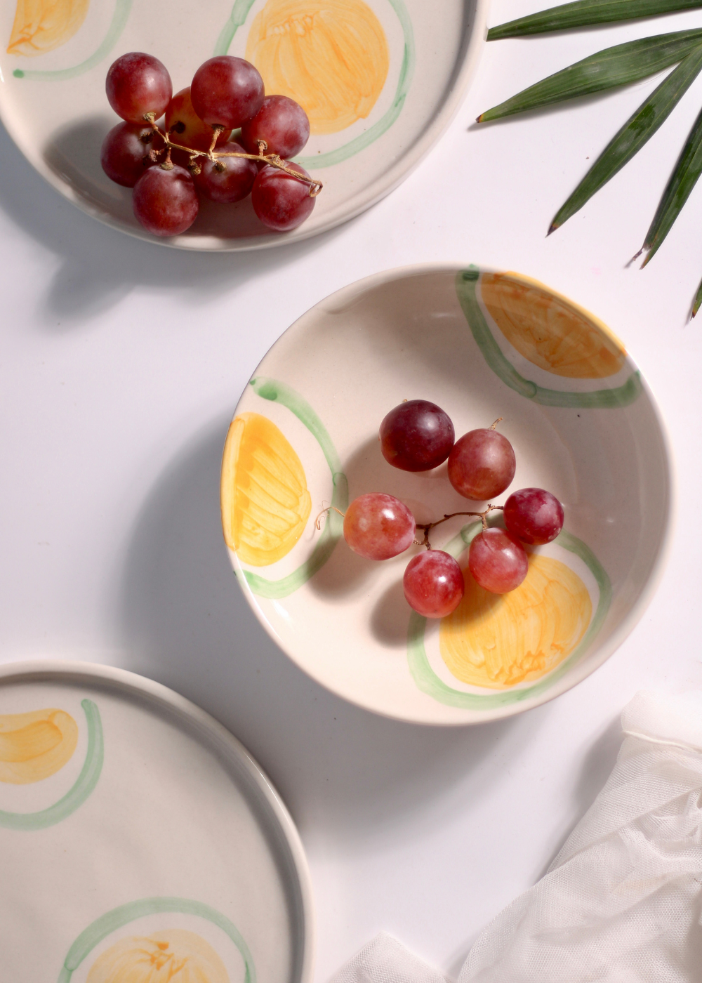 Yellow & Green Ring Bowls