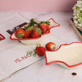 Fish bowl ceramic with strawberries