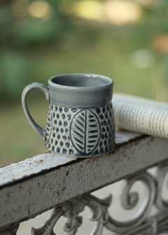 Subtle Grey Leaf Coffee Mug