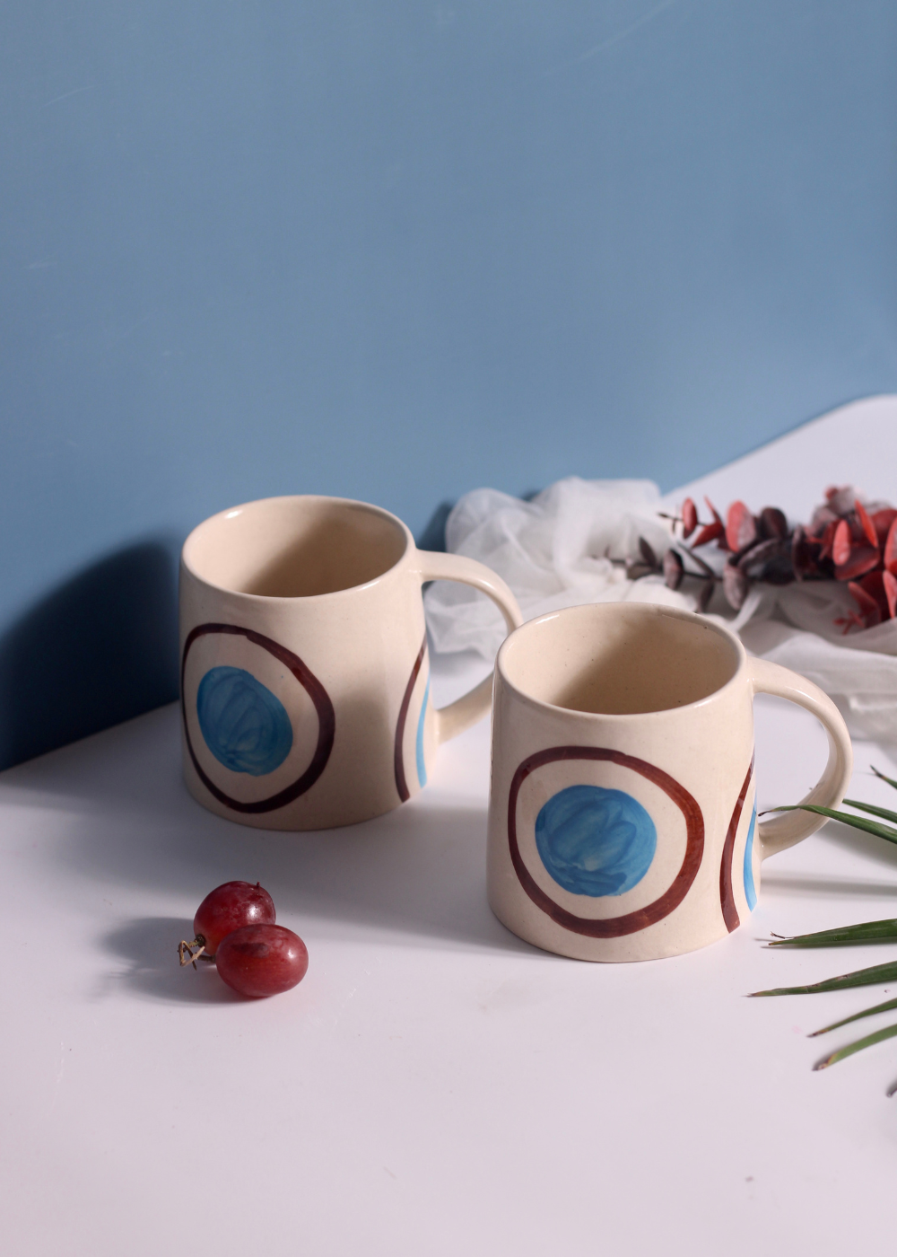 Blue & Brown Ring Mug