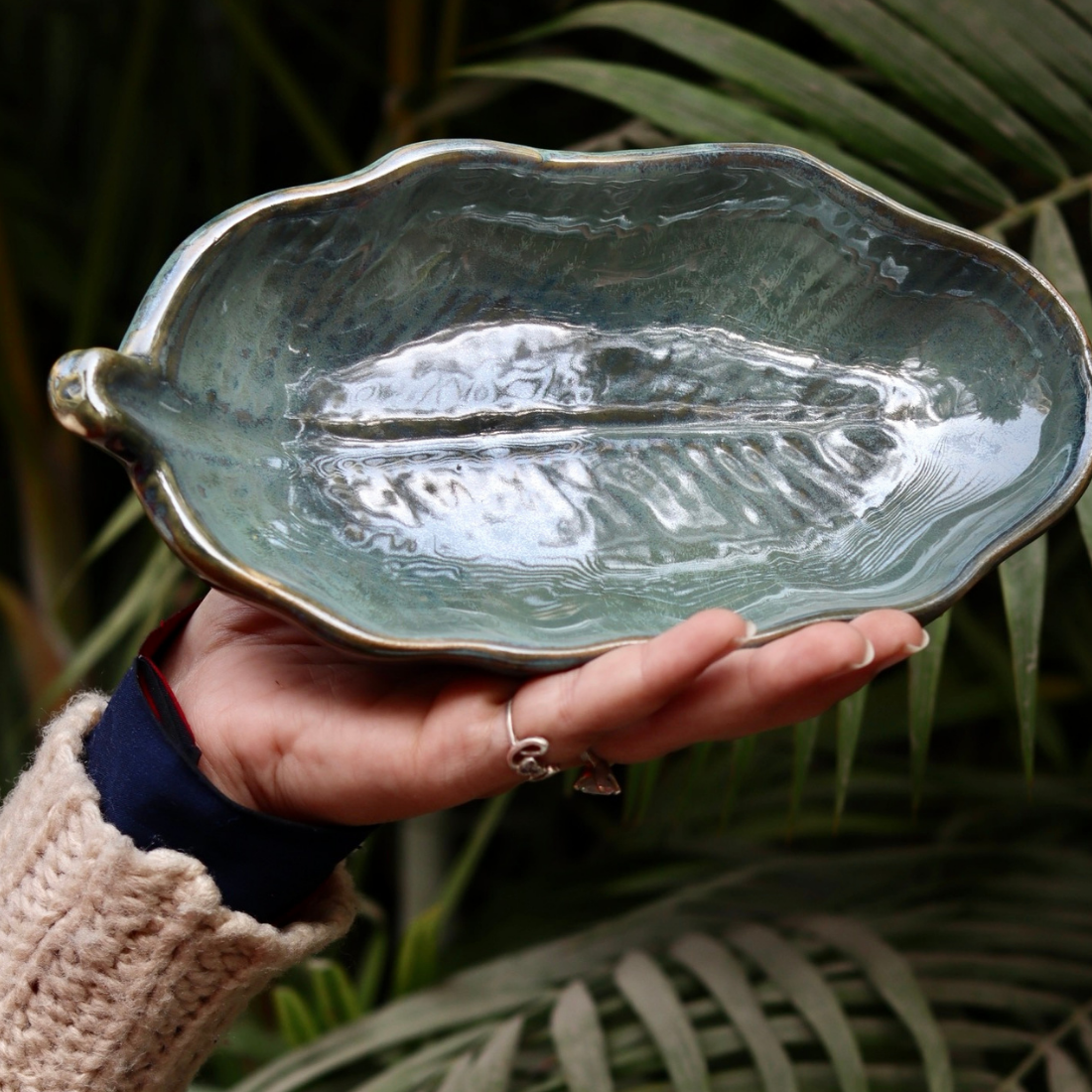 Round Olive Leaf Platter