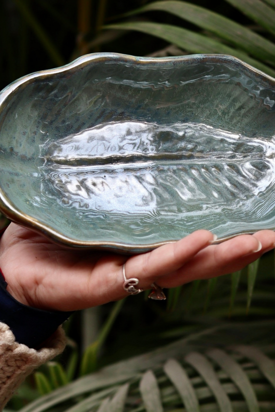 Round Olive Leaf Platter