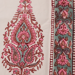 Pastel motifs handprinted table runner 