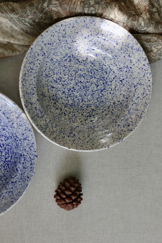 Handmade ceramic Speckled Pasta Plate