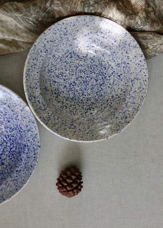 Handmade ceramic Speckled Pasta Plate