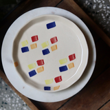 Handmade ceramic crayon plate