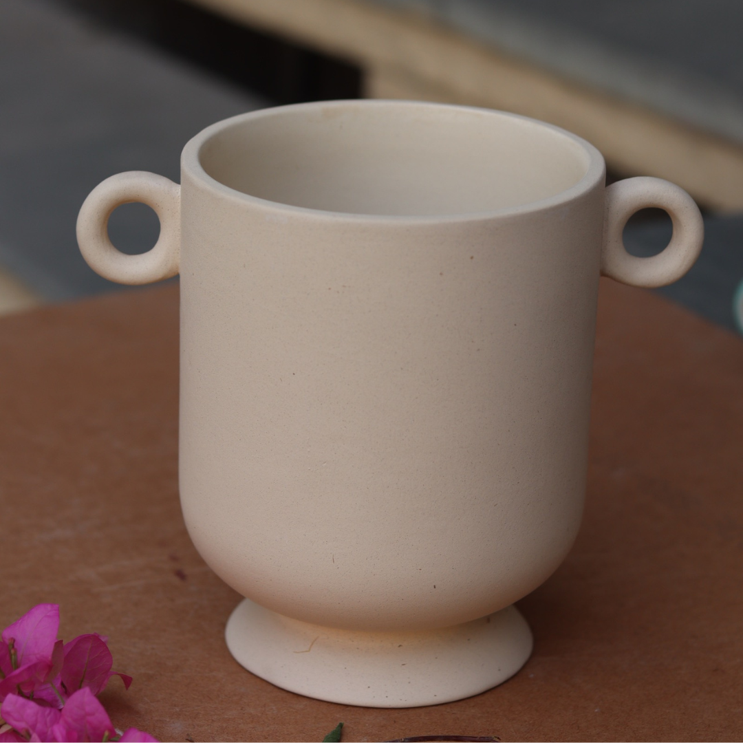 Handmade ceramic aesthetic vase