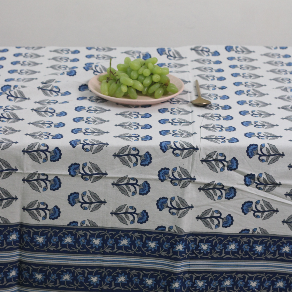 Blue motif table cloth