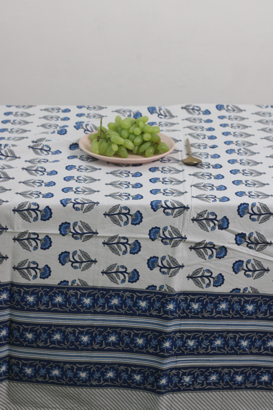 Blue motif table cloth
