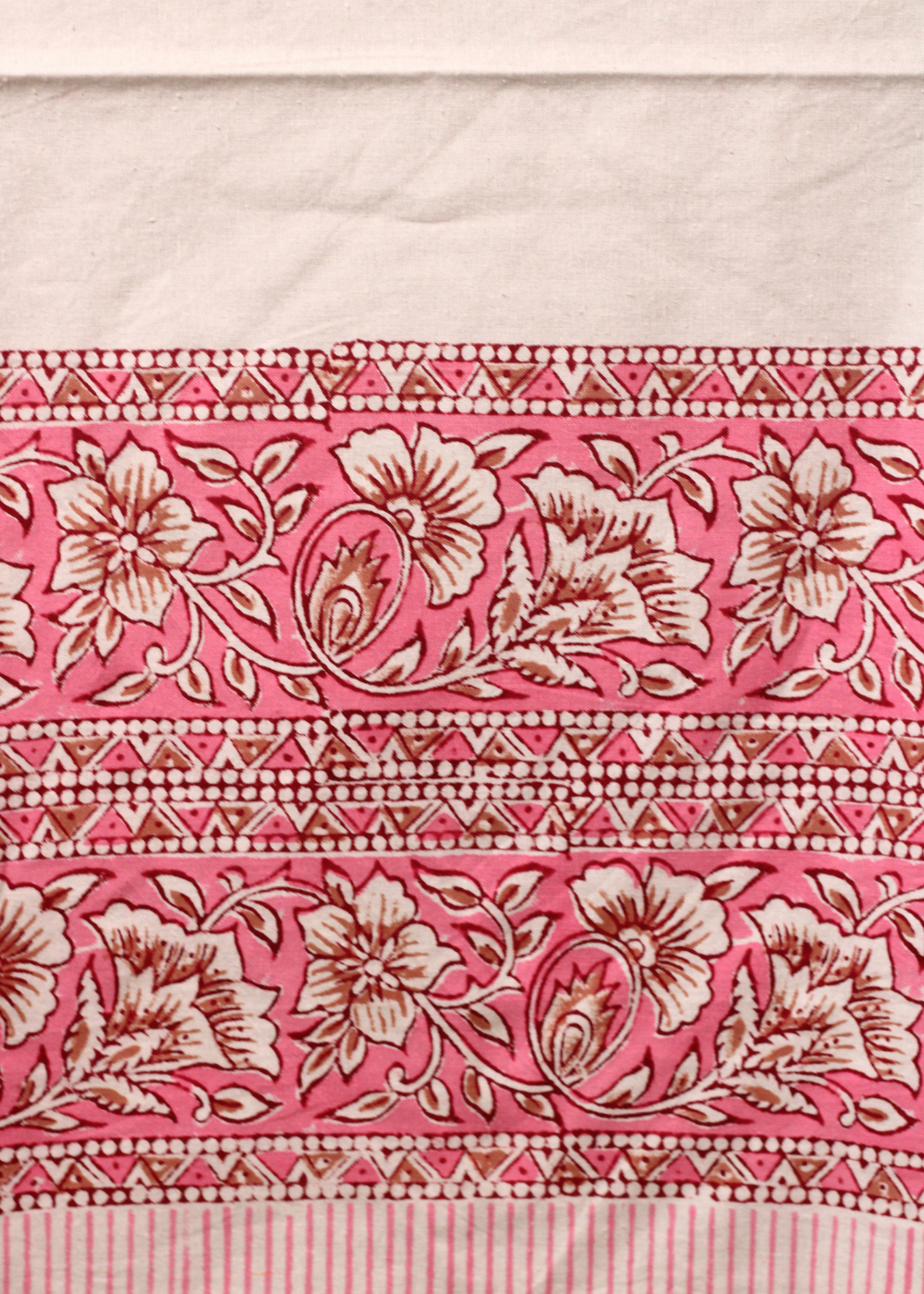 Shades Of Pink Block Print Table Cloth
