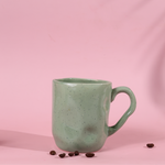 Green wavy coffee mug