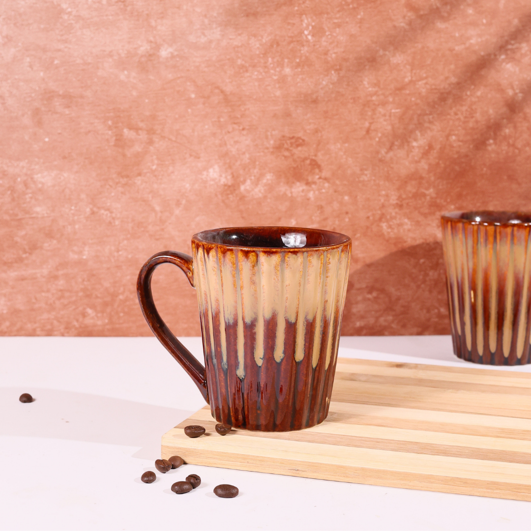 Ceramic coffee mug brown 