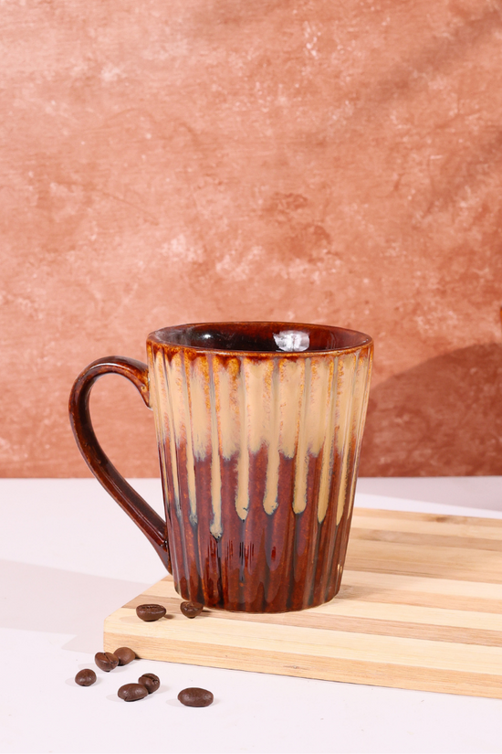 Ceramic coffee mug brown 