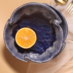 Handmade ceramic blue bowls 