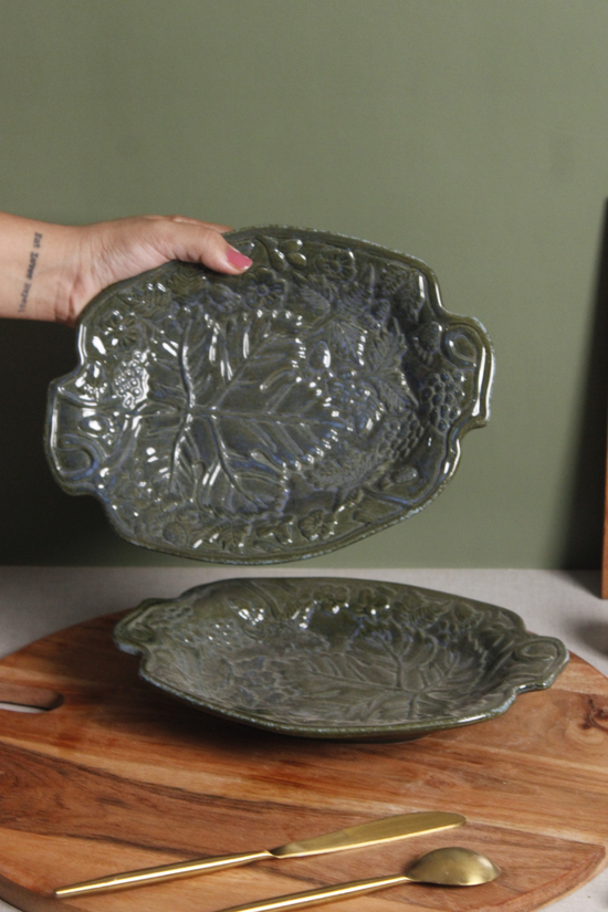 Xmas handmade ceramic platter 