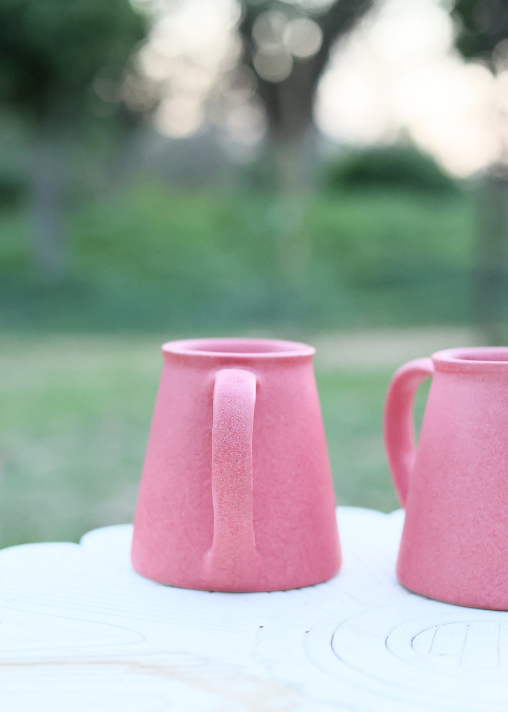 Stunning pink coffee mugs