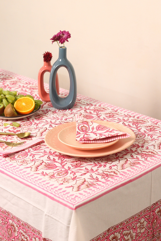 Cotton block printed table napkin