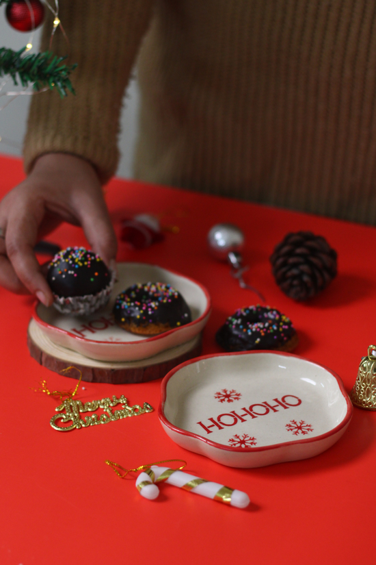 HOHOHO dessert plate with donuts 