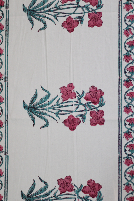 Pink Flowers Table Runner