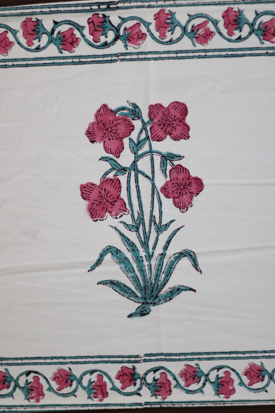 Block Print Table Runner Cotton