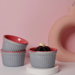 Pink Ramekin With Dessert 