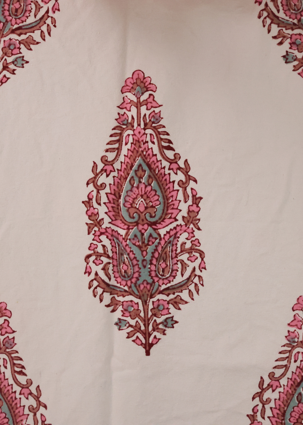 Flower print on table runner 