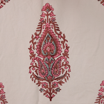 Flower print on table runner 