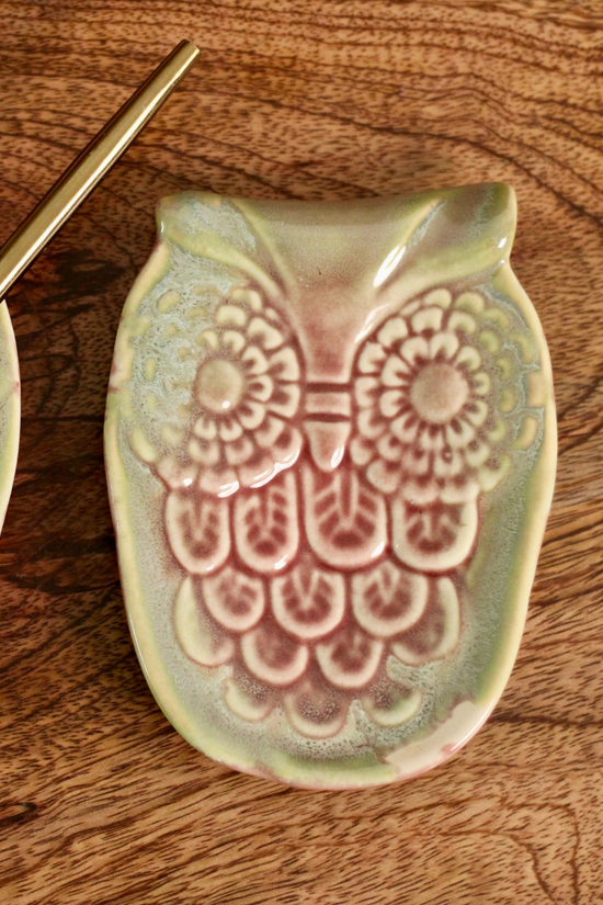 Olive spoon rest olive red