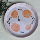 Handmade ceramic oranges plate 