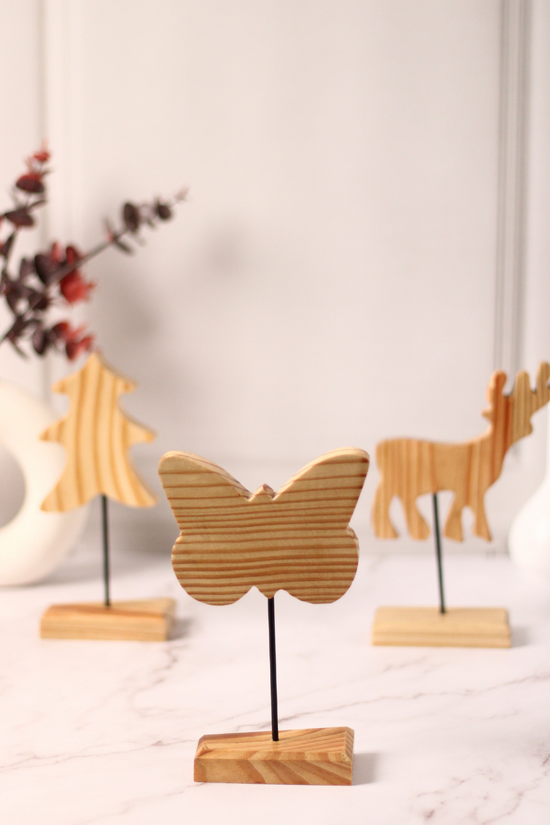 Wooden Butterfly Stand