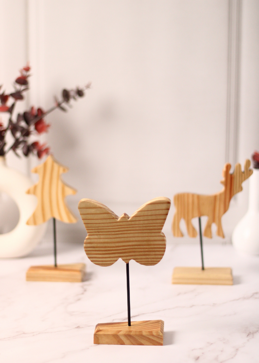 Wooden Butterfly Stand