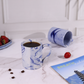 White & Blue Marble Mug