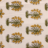 Yellow palms table mat & napkin 