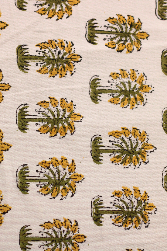 Yellow palms table mat & napkin 