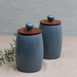Neutrals cylinder jars grey color 