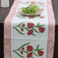 Pink Lily Block Print Table Runner